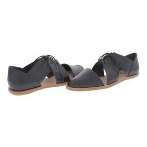 Loeffler Randall Black Cutout Lace-up Oxfords